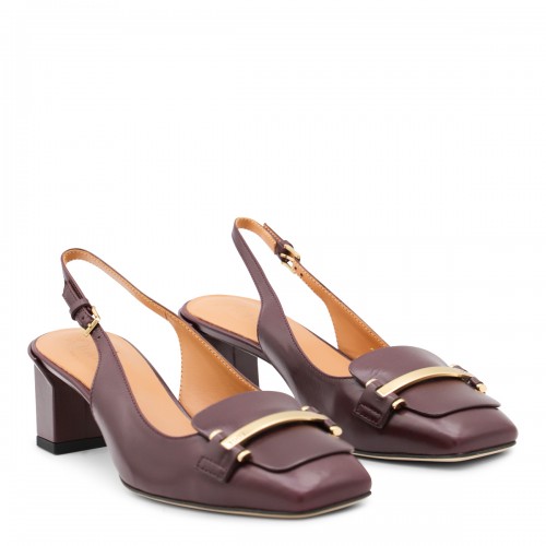 PURPLE LEATHER PUMPS