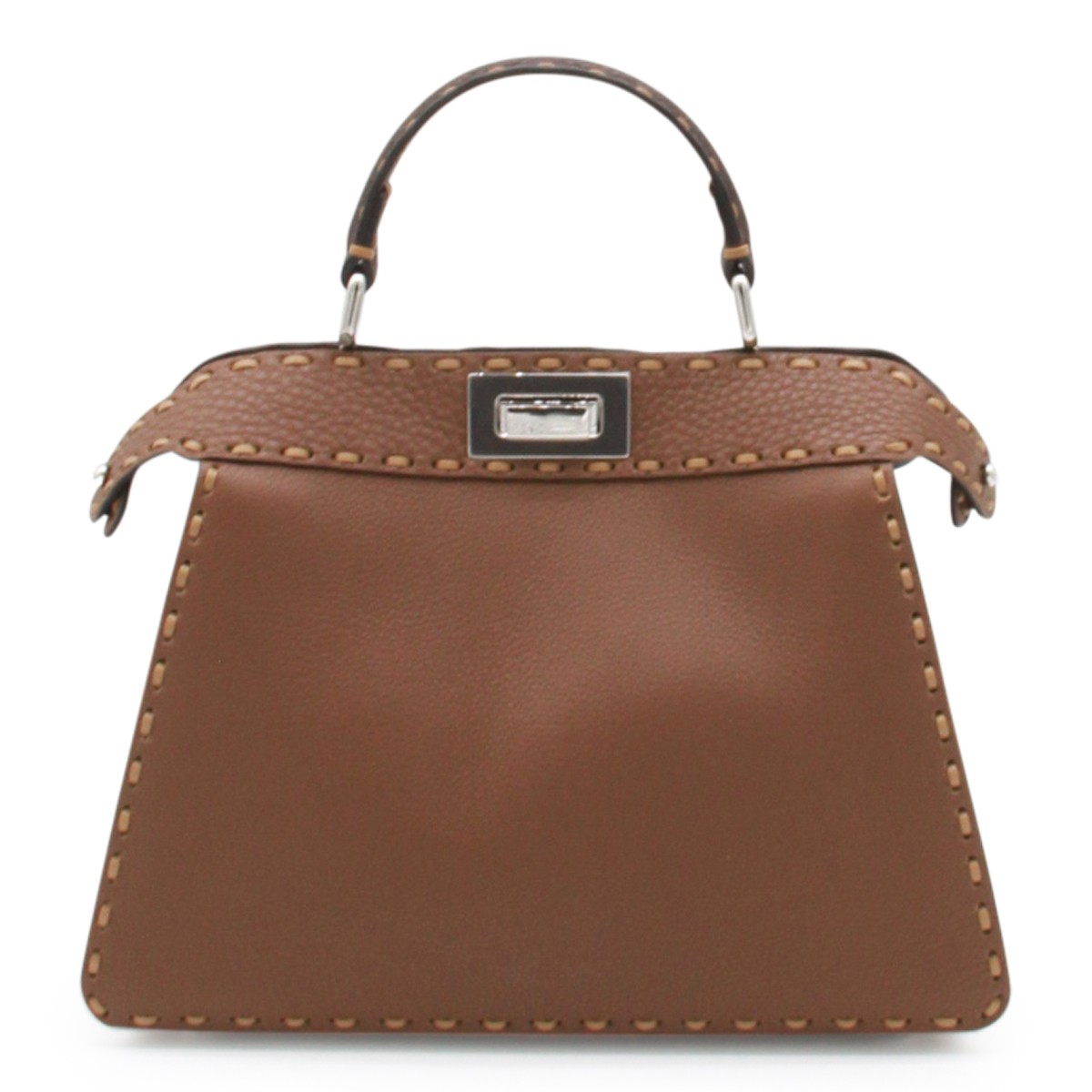 BROWN LEATHER PEEKABOO ISEEU SMALL...