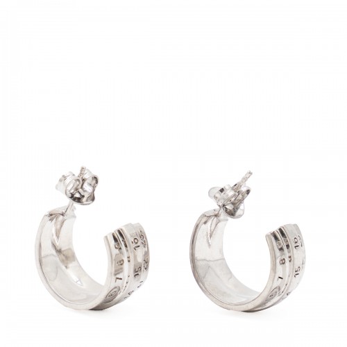 SILVER METAL PALLADIO EARRINGS
