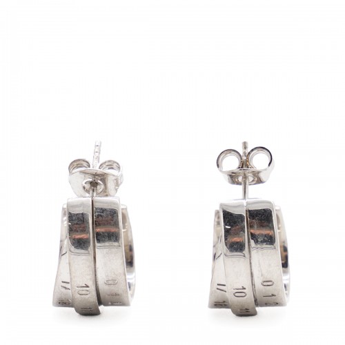 SILVER METAL PALLADIO EARRINGS