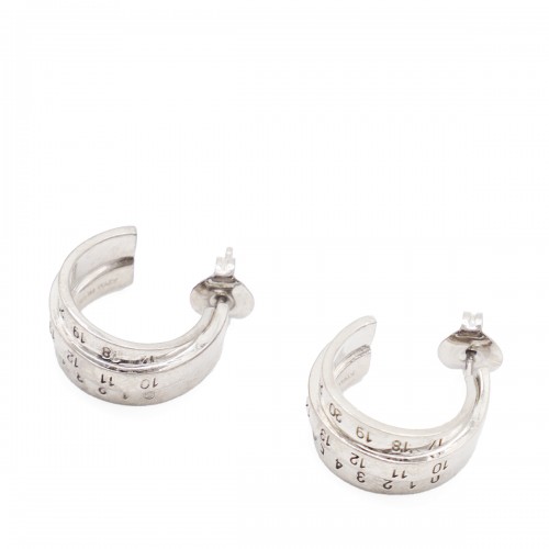 SILVER METAL PALLADIO EARRINGS