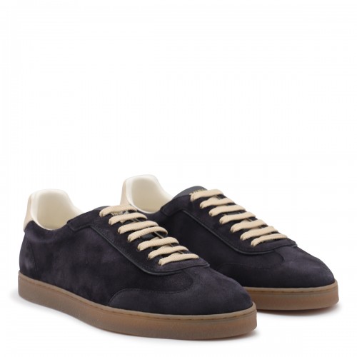 NAVY LEATHER SNEAKERS 2