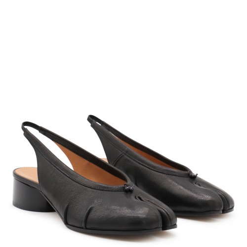 BLACK LEATHER PUMPS 2