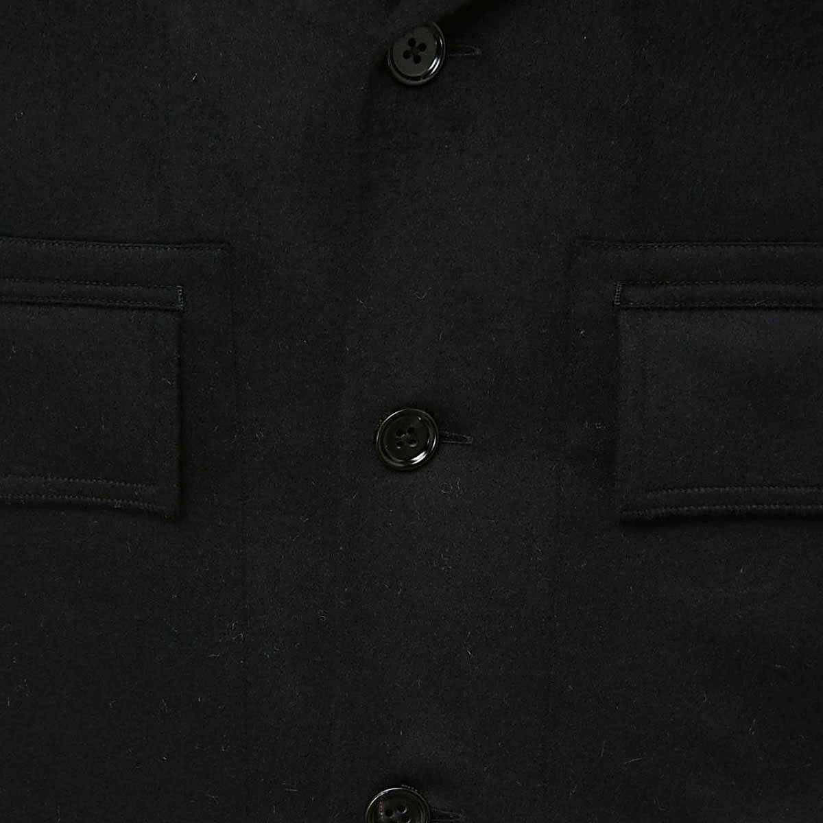 BLACK WOOL CASUAL JACKET 