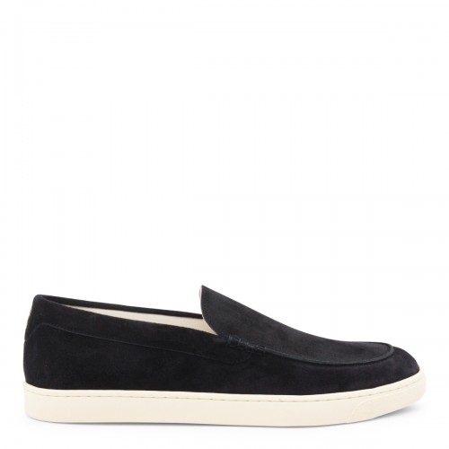 NAVY LEATHER SNEAKERS