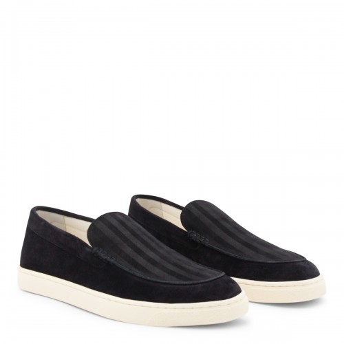 NAVY LEATHER SNEAKERS