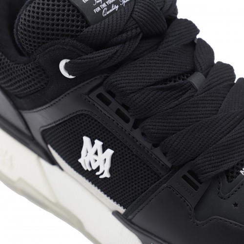 BLACK LEATHER MA-1 SNEAKERS