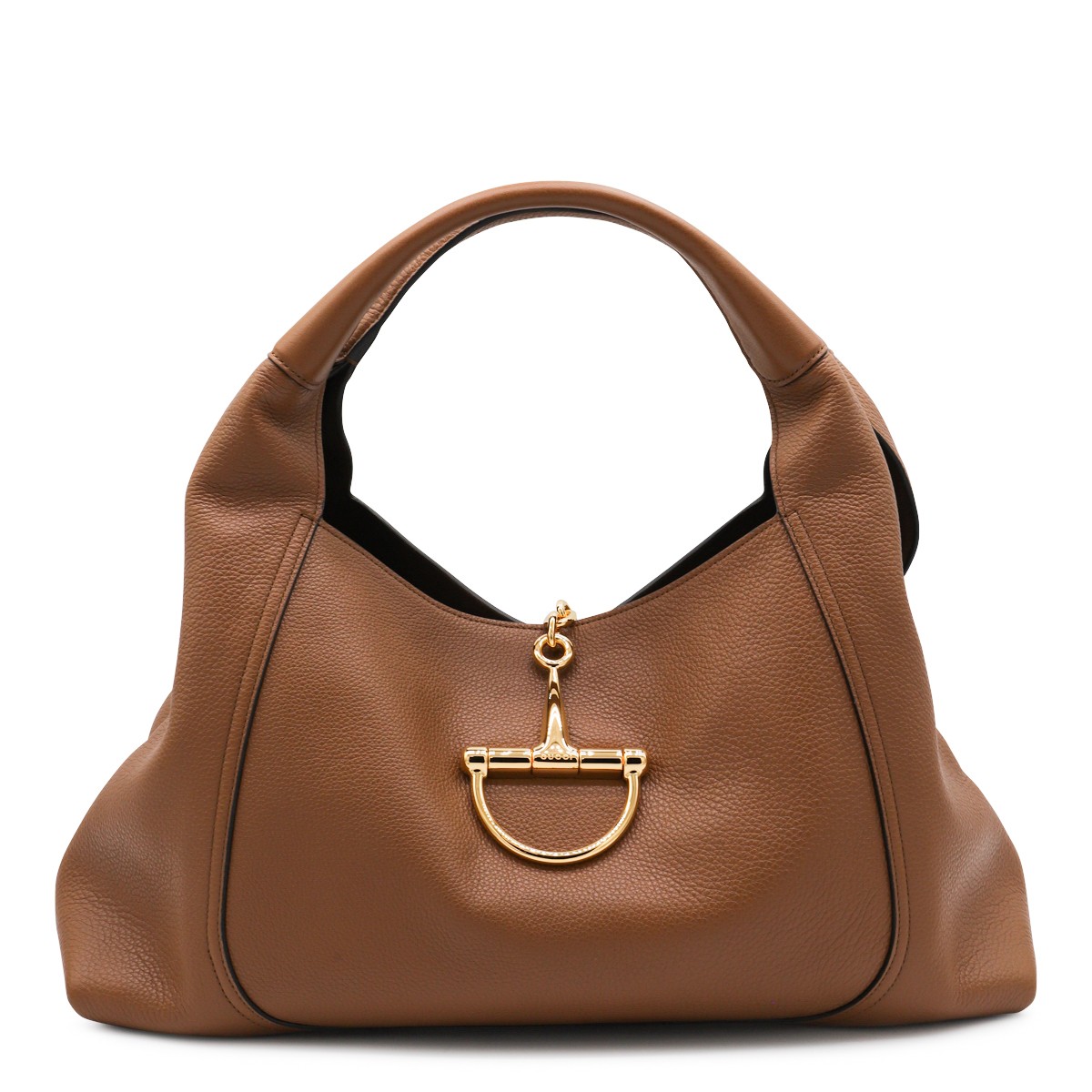 BROWN LEATHER SOFTBIT MAXI TOTES