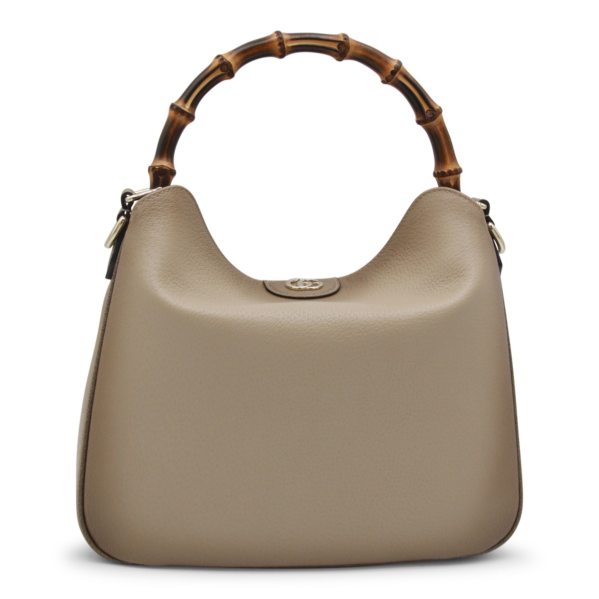 BEIGE LEATHER DIANA MEDIUM TOP HANDLE BAG