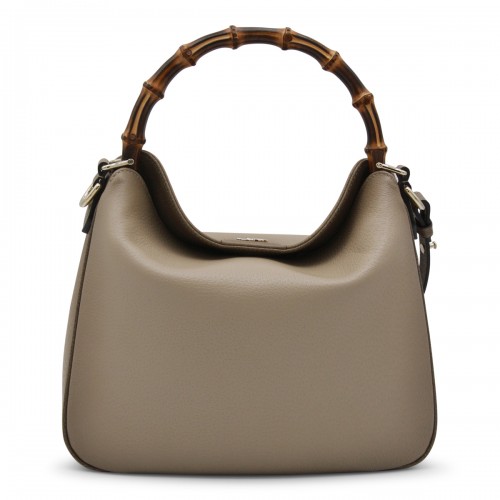 BEIGE LEATHER DIANA MEDIUM TOP HANDLE BAG