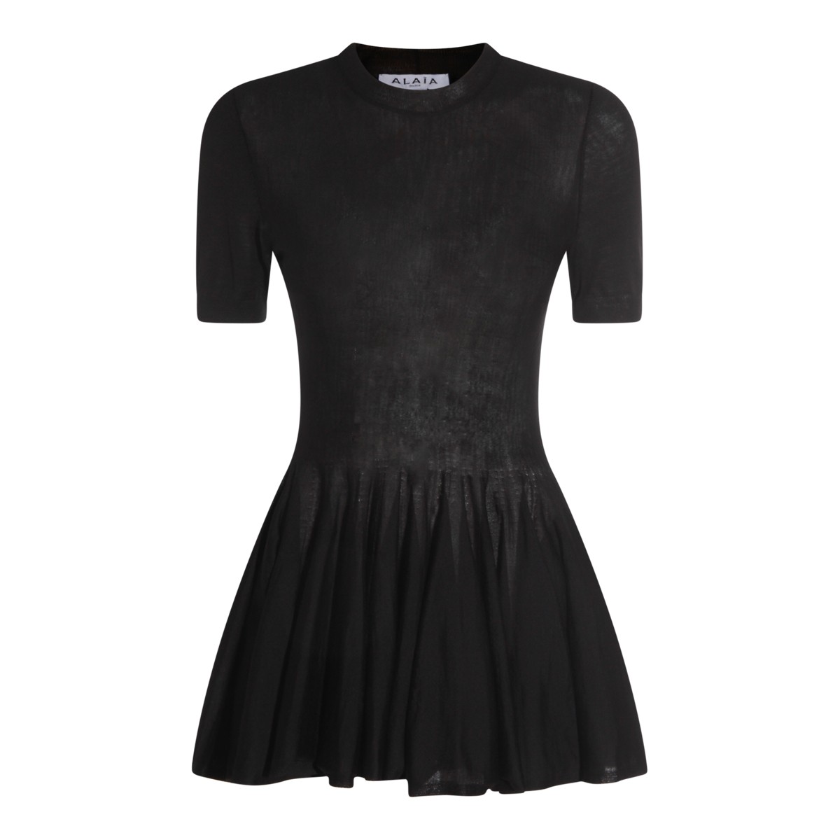 BLACK WOOL TOP