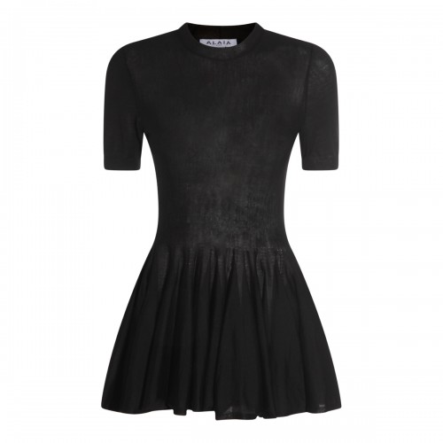 BLACK WOOL TOP