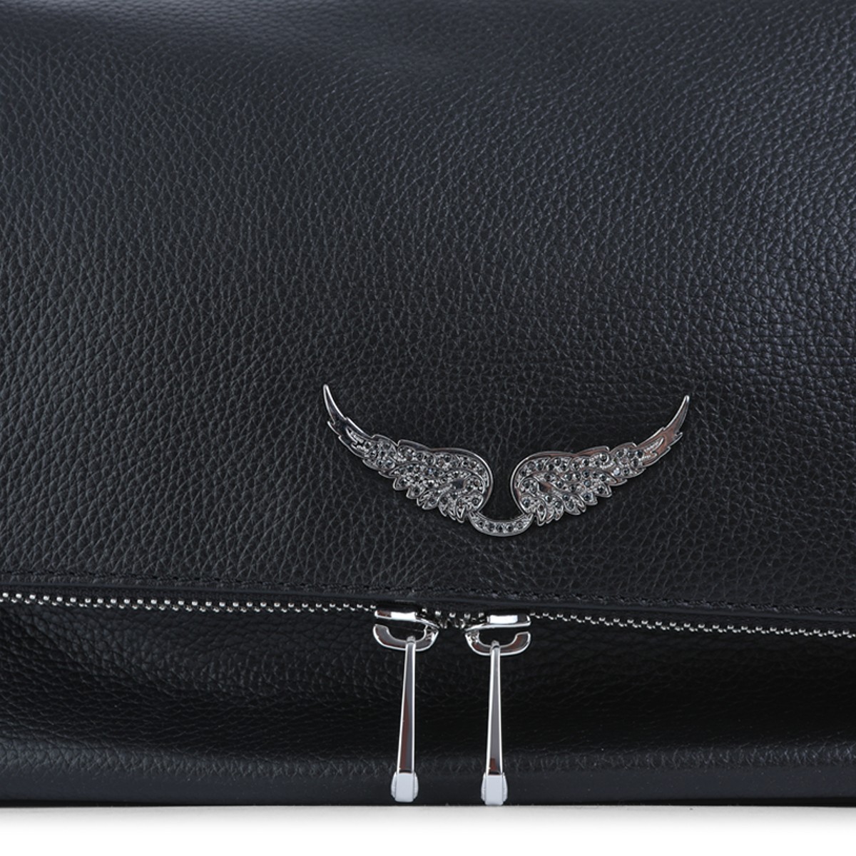 BLACK LEATHER ROCK II SHOULDER BAG