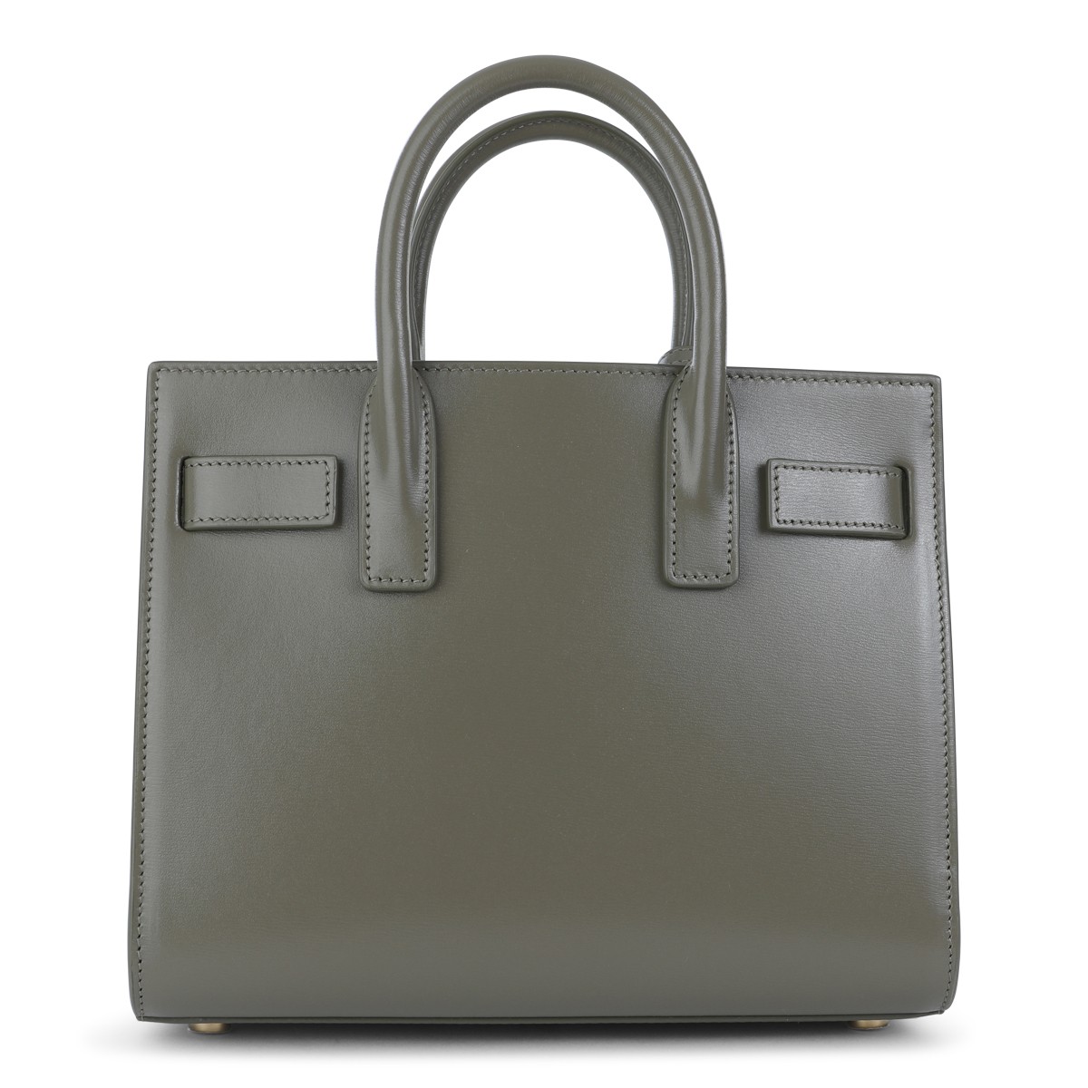 GREY LEATHER SAC DE JOUR NANO TOP...