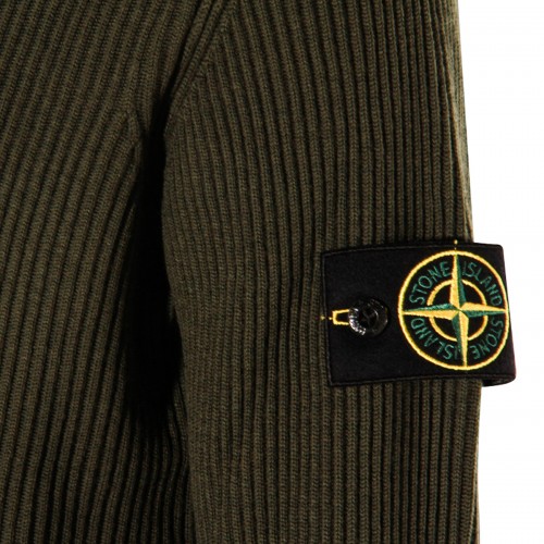 MILITARY GREEN WOOL KNITWEAR