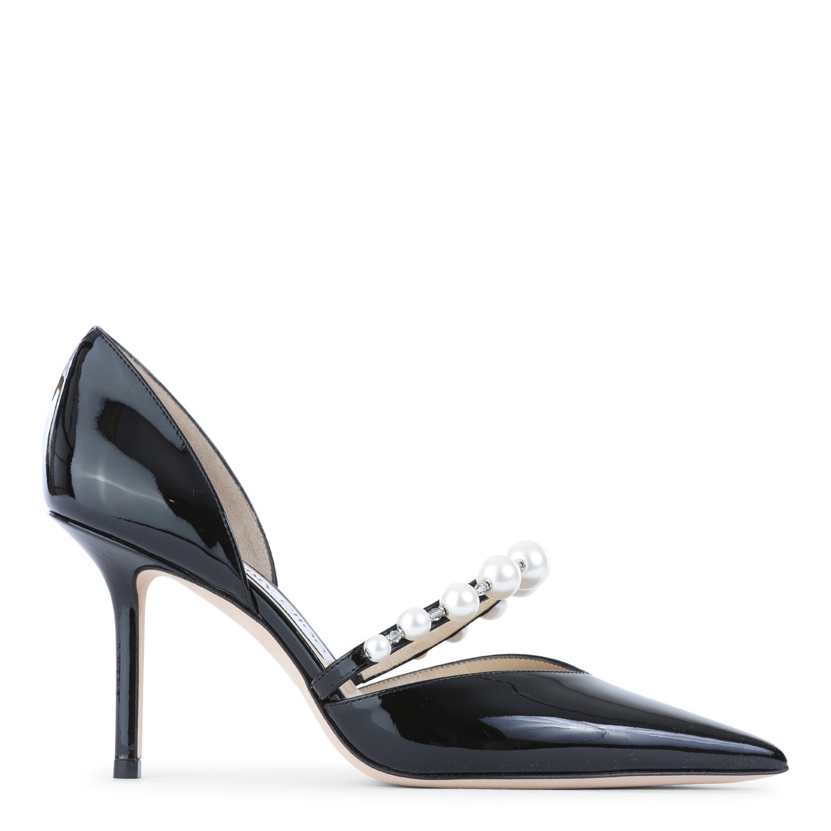 BLACK LEATHER AURELIE 85 PUMPS