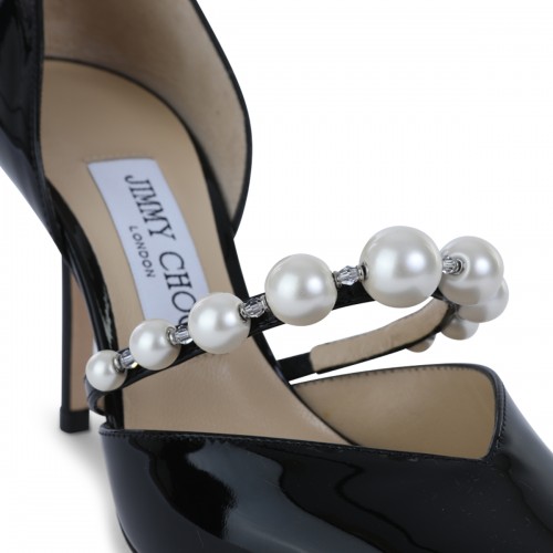 BLACK LEATHER AURELIE 85 PUMPS