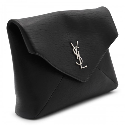 BLACK LEATHER CROSSBODY BAG