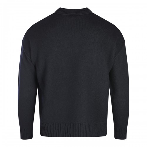 BLACK WOOL KNITWEAR