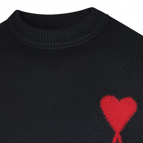 BLACK WOOL KNITWEAR