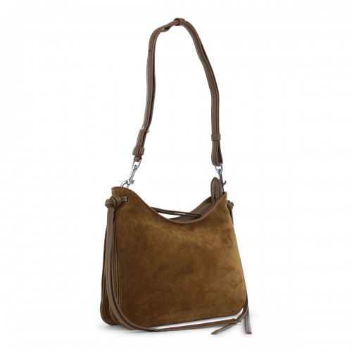 BROWN LEATHER GIG SHOULDER BAG
