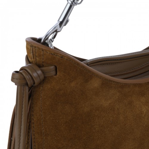 BROWN LEATHER GIG SHOULDER BAG
