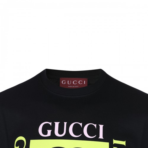 BLACK COTTON T-SHIRT