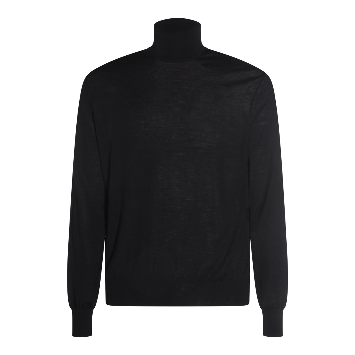 BLACK WOOL KNITWEAR