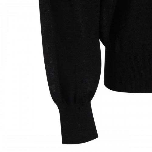 BLACK WOOL KNITWEAR