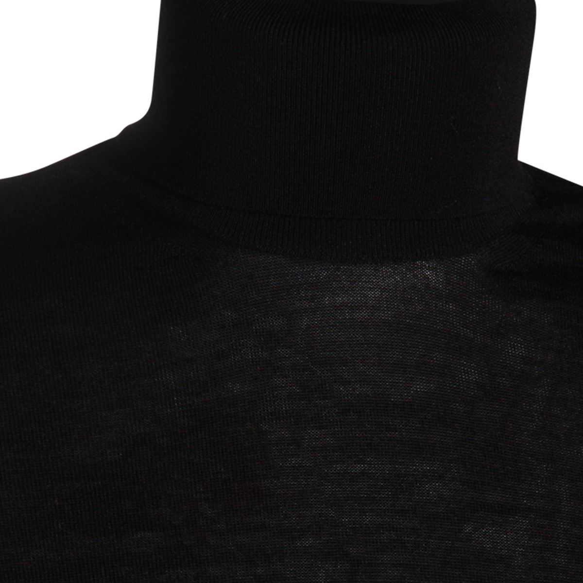 BLACK WOOL KNITWEAR