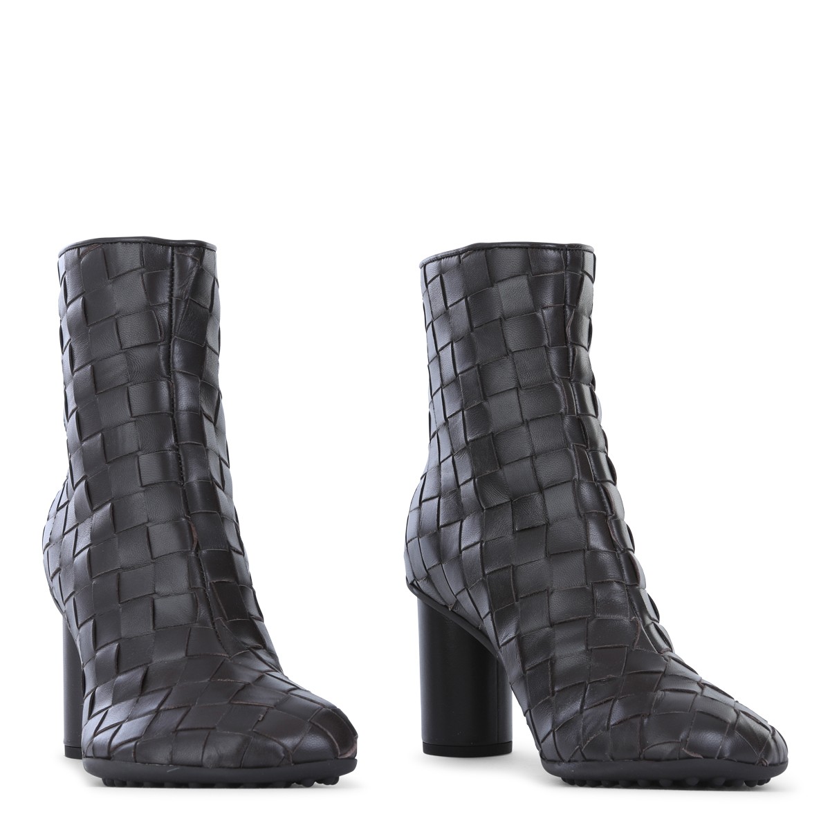 BLACK LEATHER ATOMIC BOOTS