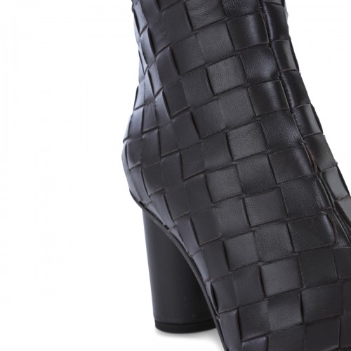 BLACK LEATHER ATOMIC BOOTS