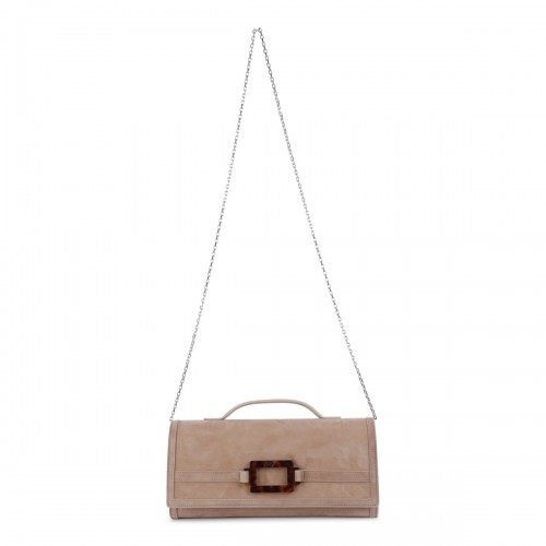 BEIGE LEATHER BELLE VIVIER CLUTCH