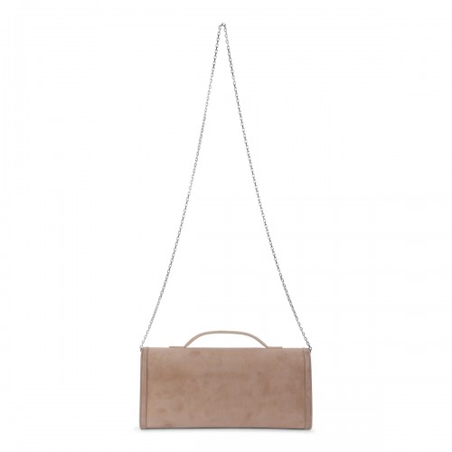 BEIGE LEATHER BELLE VIVIER CLUTCH