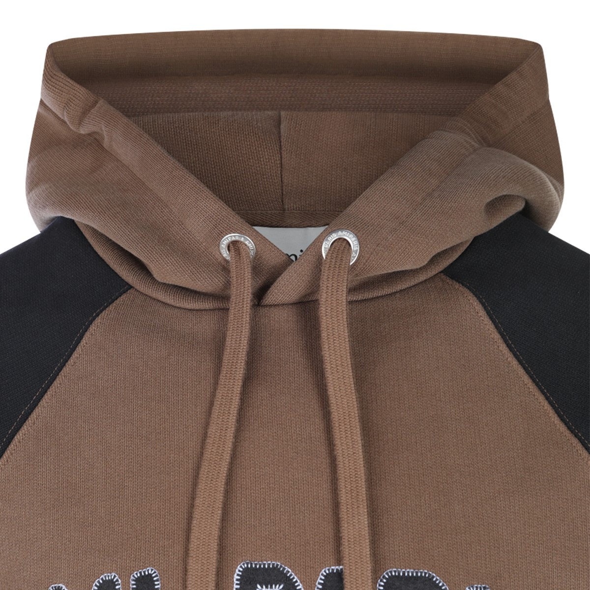 BROWN AND BLACK COTTON SWEATSHIRT