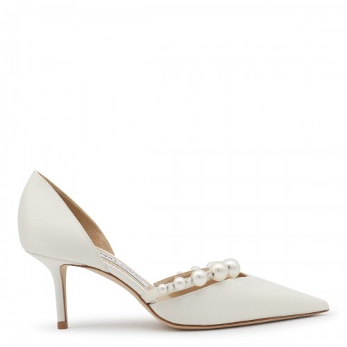 WHITE LEATHER PUMPS