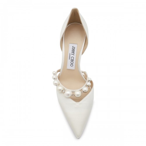 WHITE LEATHER PUMPS