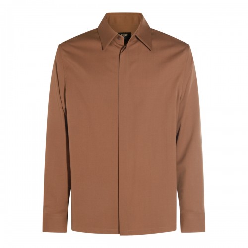 BROWN COTTON SHIRT