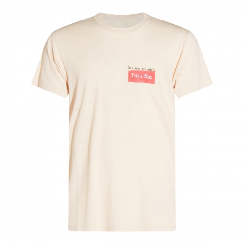 CREAM COTTON T-SHIRT