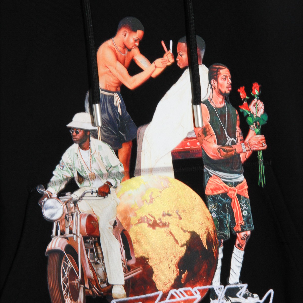 BLACK COTTON SWEATSHIRT