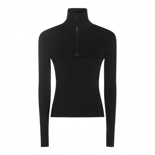 BLACK WOOL KNITWEAR