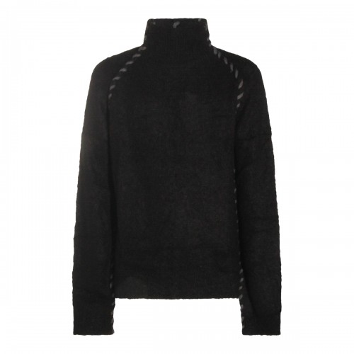 BLACK WOOL KNITWEAR