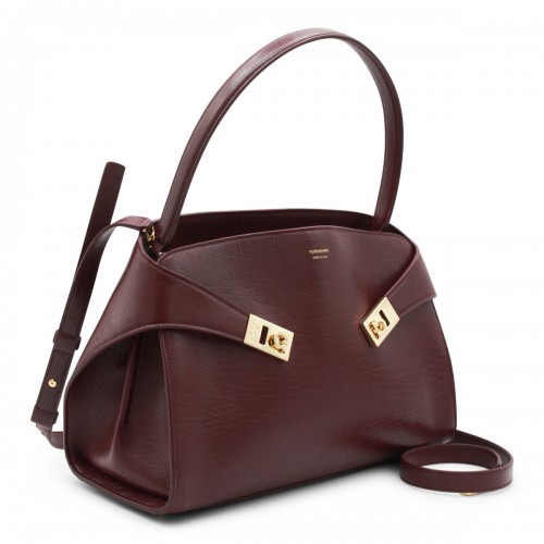 PURPLE LEATHER HUG S SHOULDER BAG