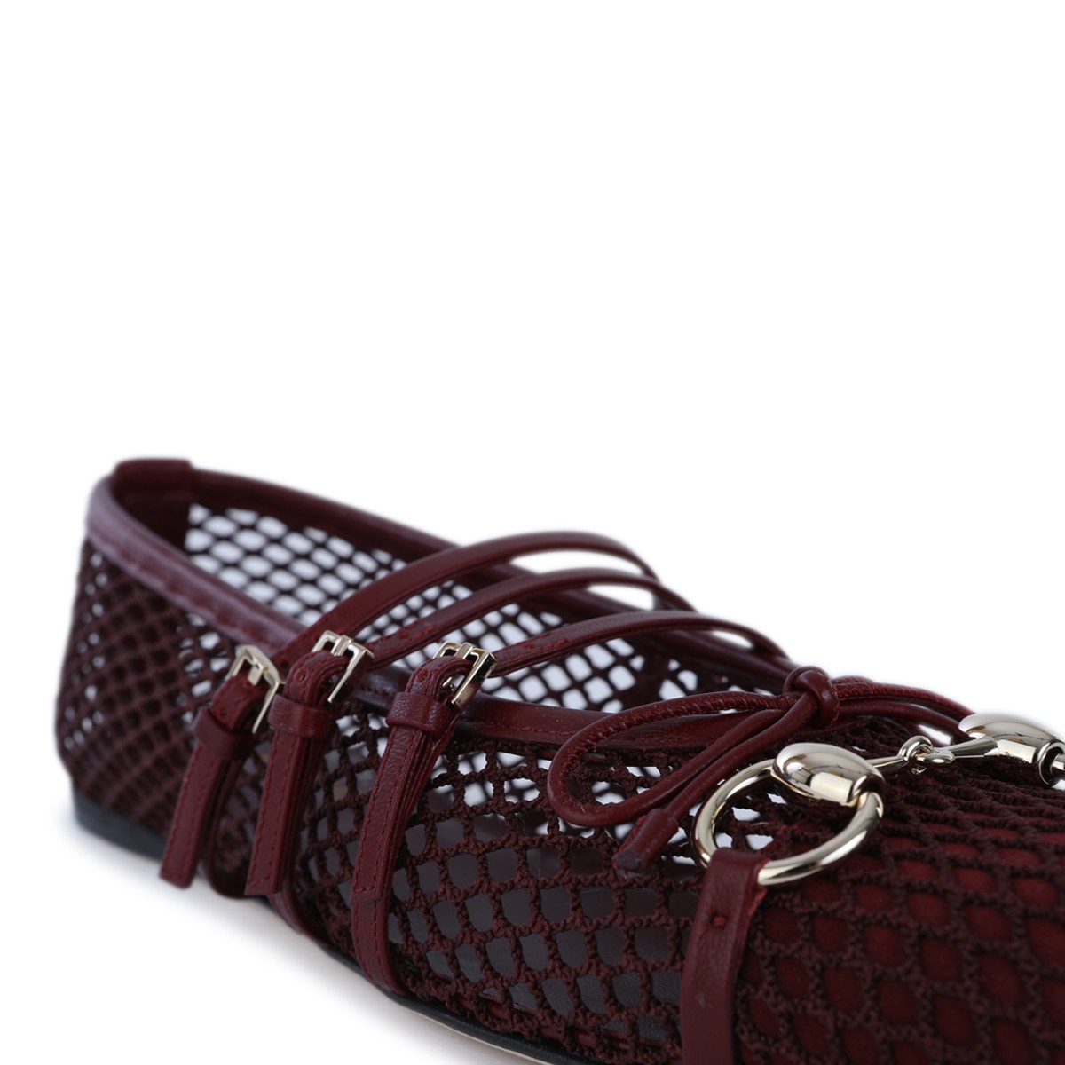 RED ANCORA LEATHER FLATS RED ANCORA LEATHER FLATS