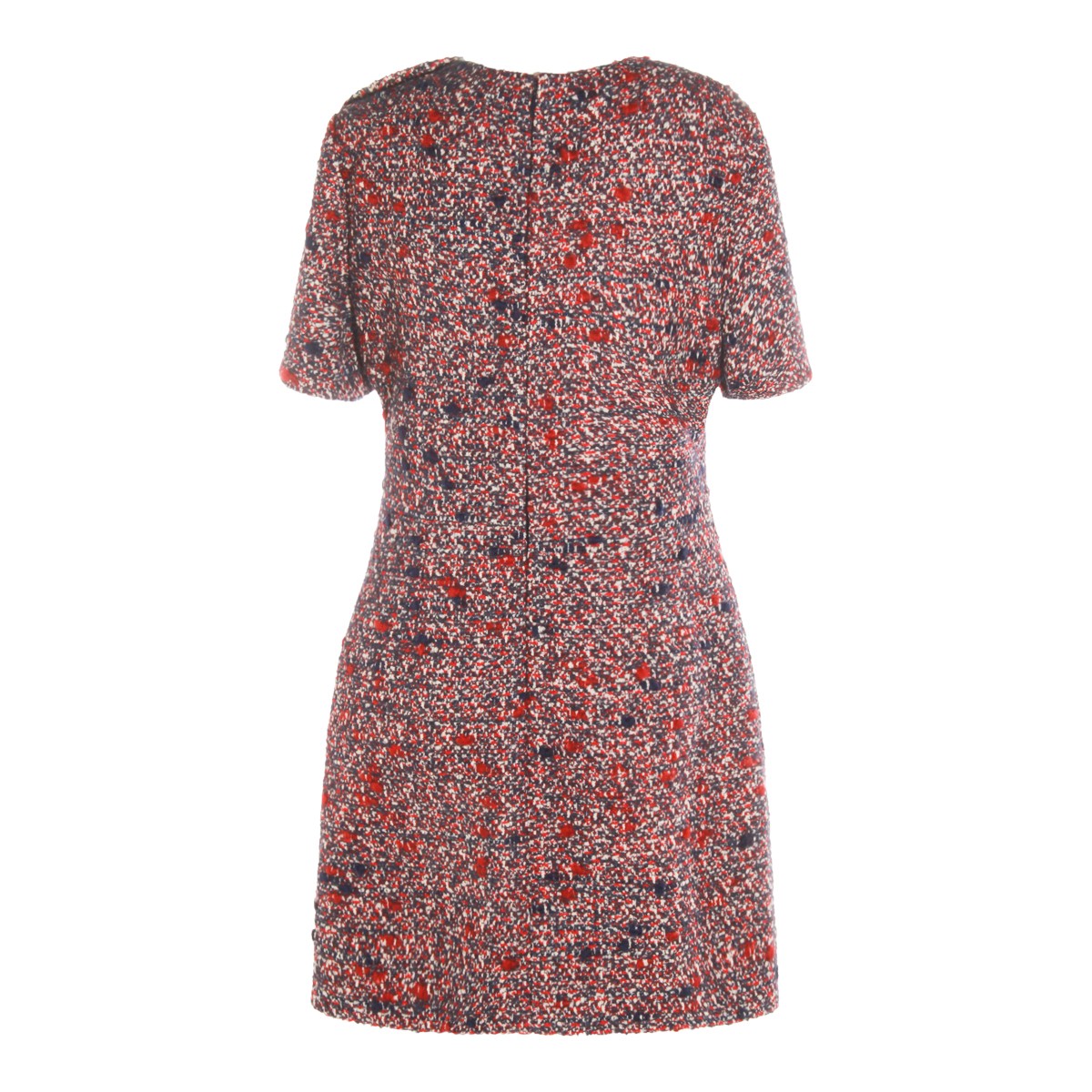 BLUE AND RED WOOL DRESS BLUE AND RED WOOL DRESS
