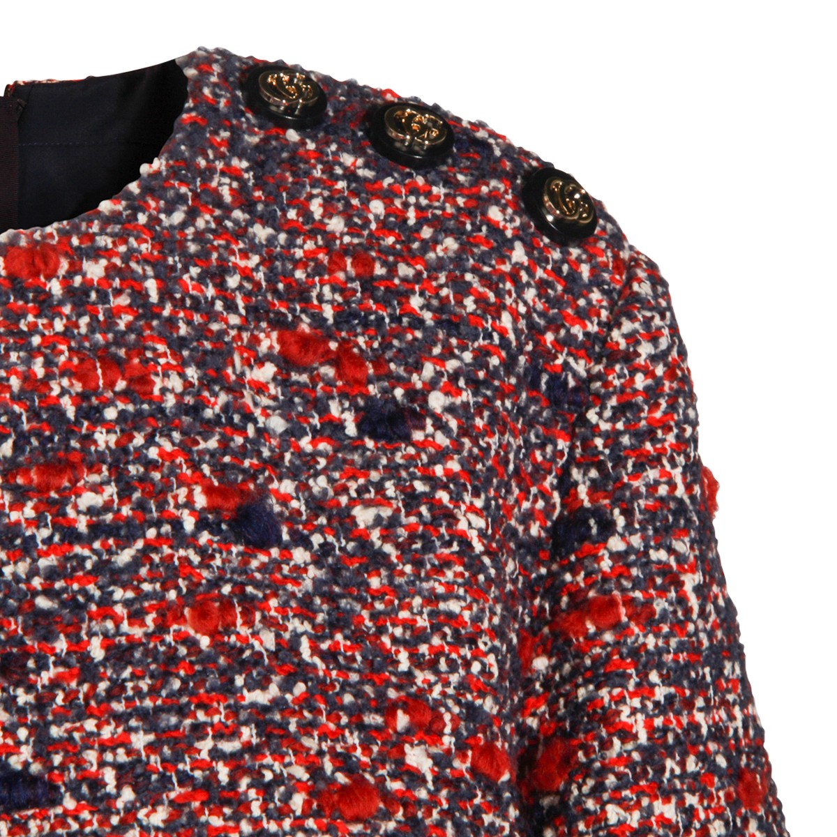 BLUE AND RED WOOL DRESS BLUE AND RED WOOL DRESS