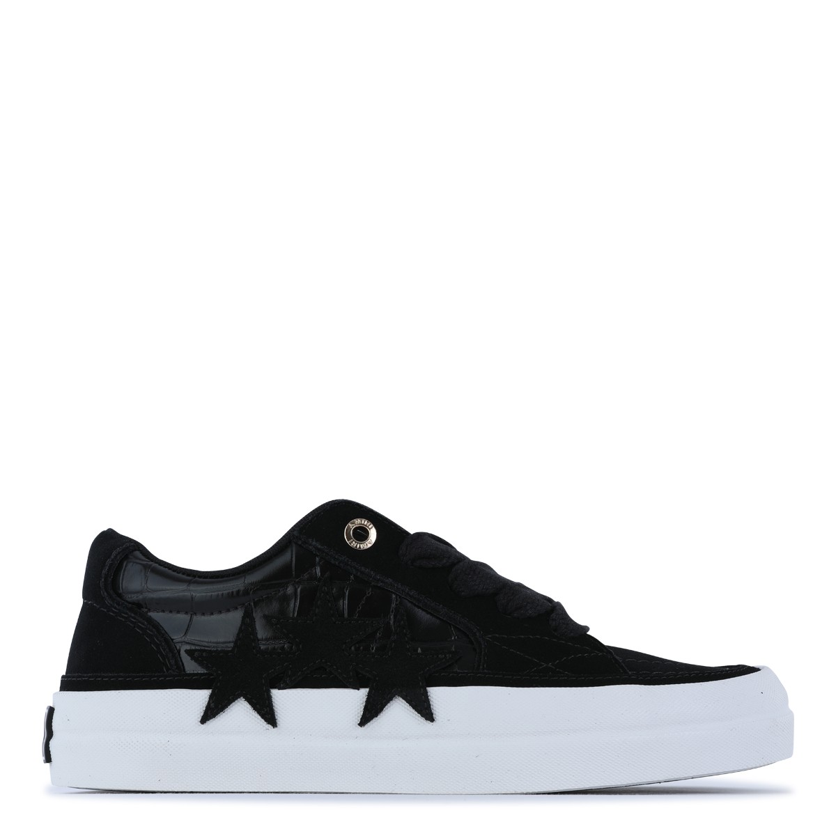BLACK LEATHER SUNSET SKATE SNEAKERS