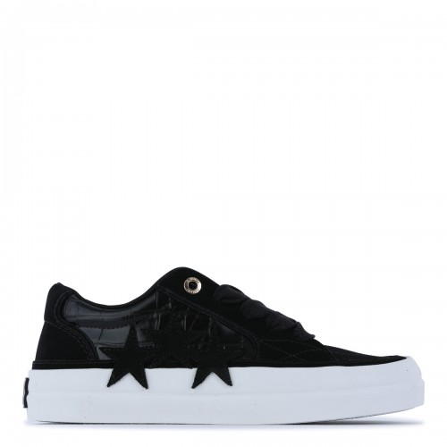 BLACK LEATHER SUNSET SKATE SNEAKERS