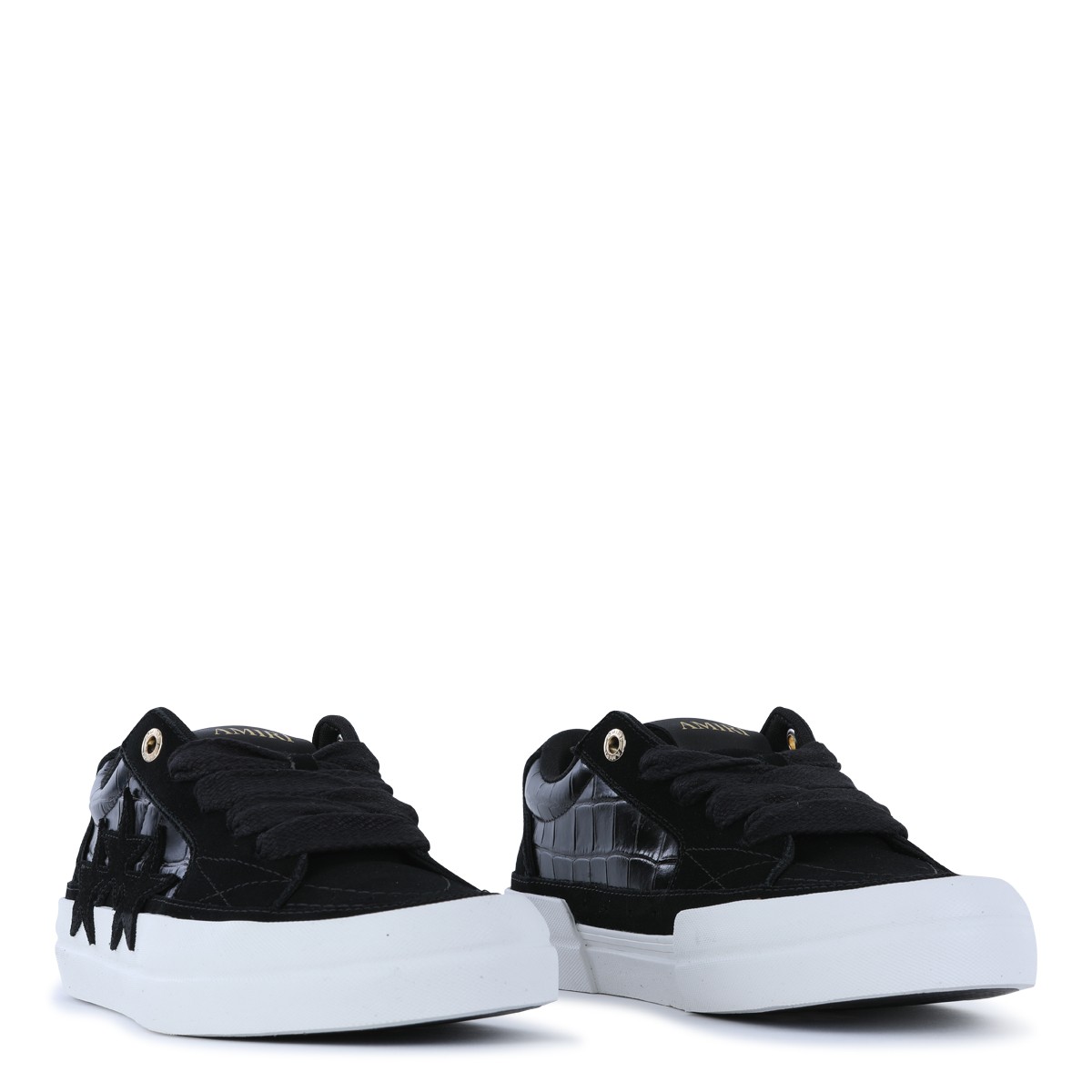 BLACK LEATHER SUNSET SKATE SNEAKERS