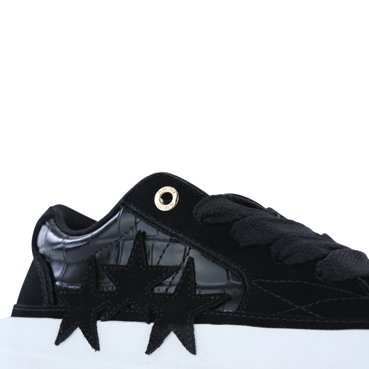 BLACK LEATHER SUNSET SKATE SNEAKERS